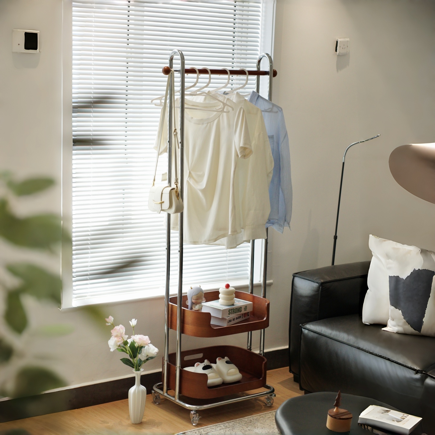 a生落地挂衣架卧室衣帽架置物架