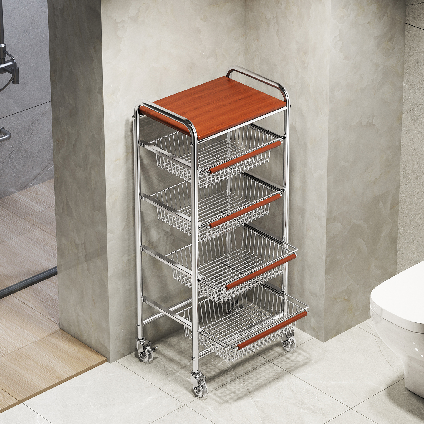 a生卫生间专用置物架落地储物架