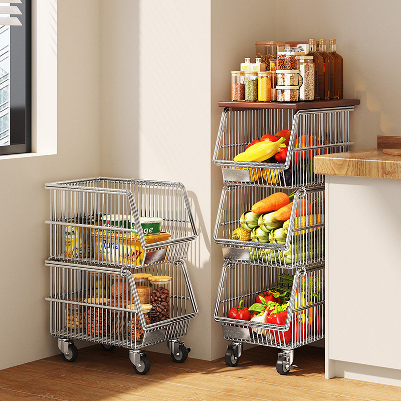 a生中古厨房推车置物架落地多层水果收纳篮靠墙夹缝收纳筐放蔬菜,厨房/烹饪用具,厨房置物架/置物柜/角架,淘宝优惠券,粉丝福利购,淘宝优惠卷