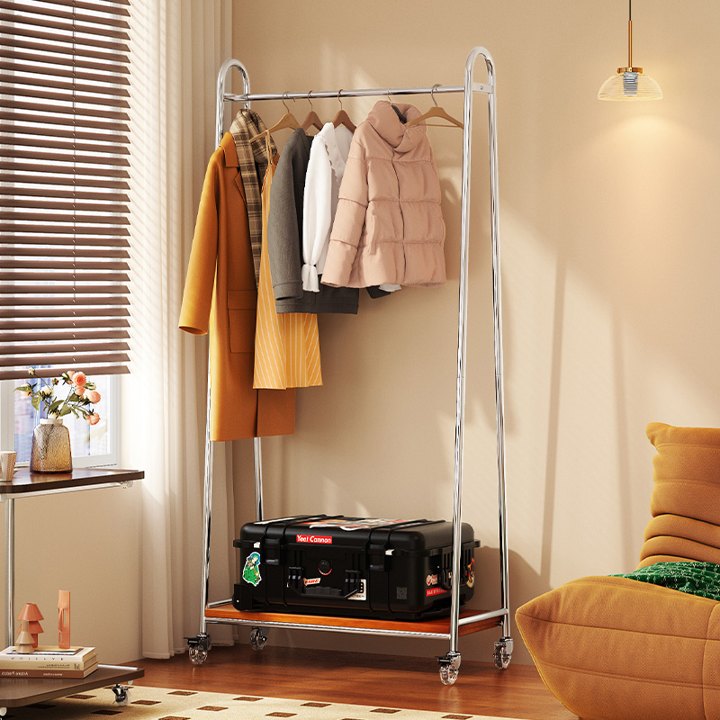 a生中古风可移动双杆衣帽架