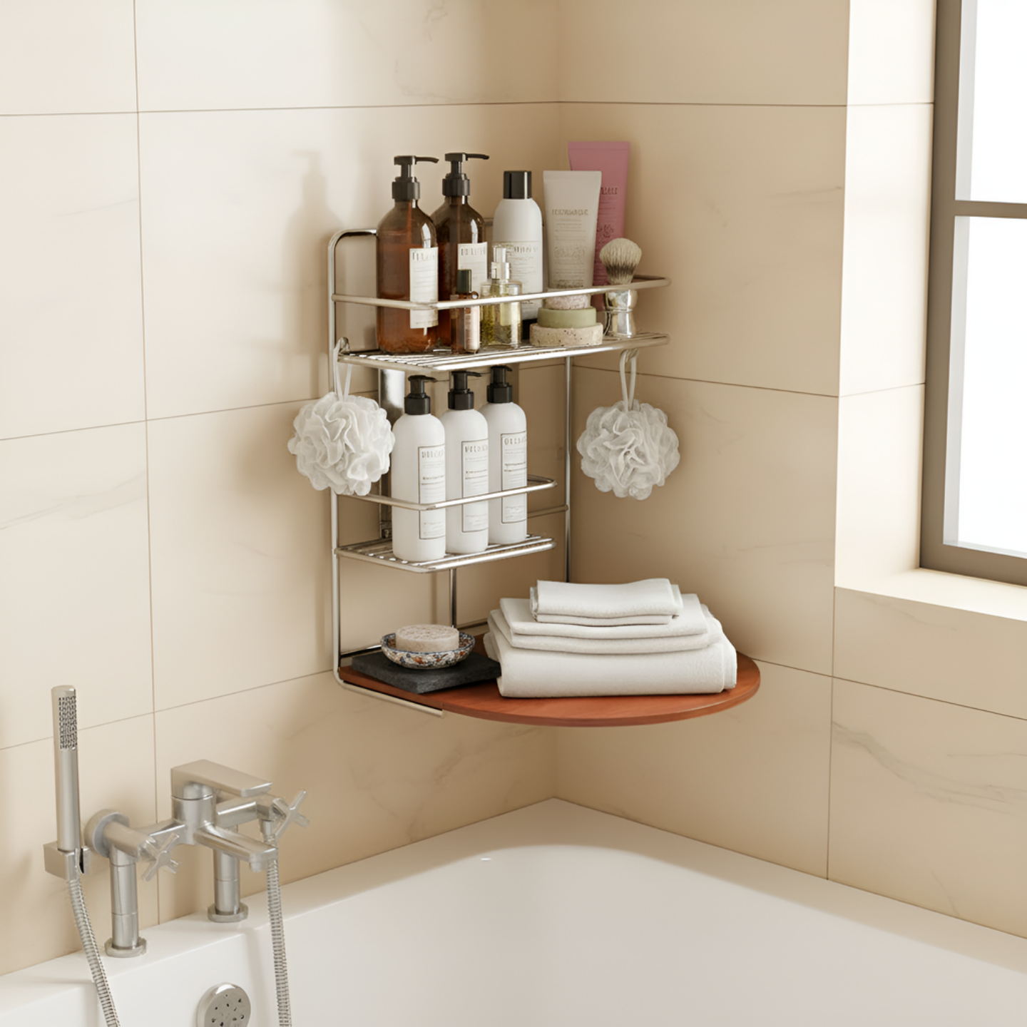 浴室多功能一体置物架壁挂式免打孔墙面专用收纳卫生间物品放置架,家庭/个人清洁工具,浴室角架/置物架,淘宝优惠券,粉丝福利购,淘宝优惠卷