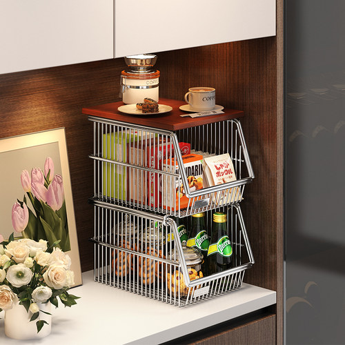 a生零食小推车蔬菜收纳筐茶杯架