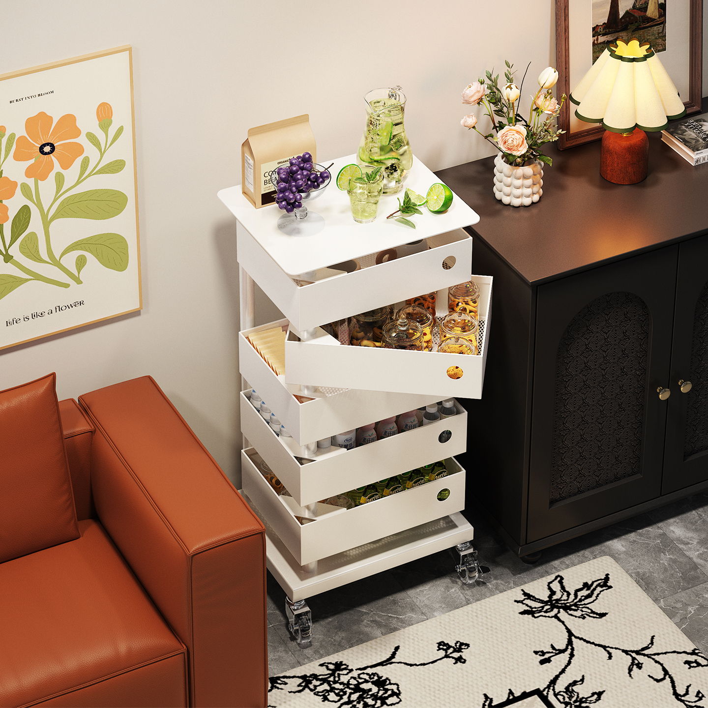 a生客厅零高颜值零食架移动边几