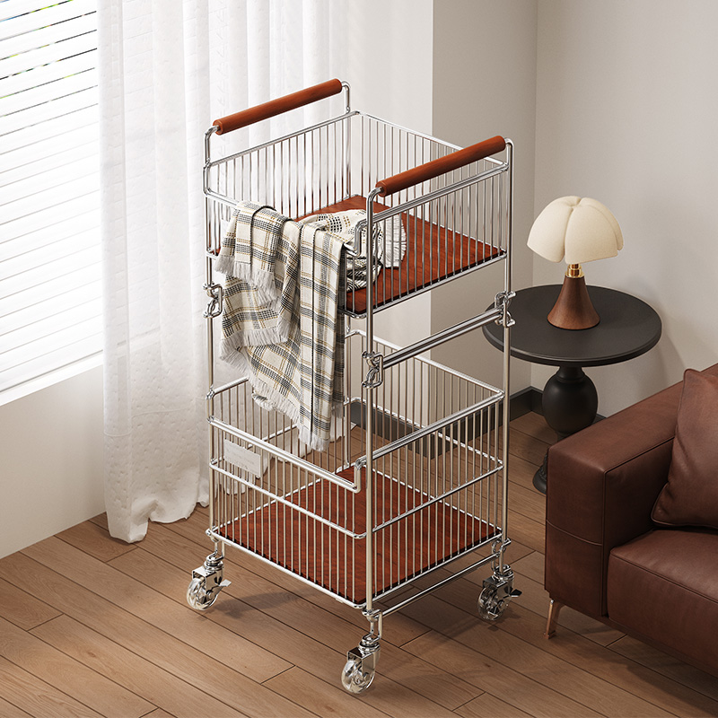 a生脏衣篮置物架一体移动收纳篮