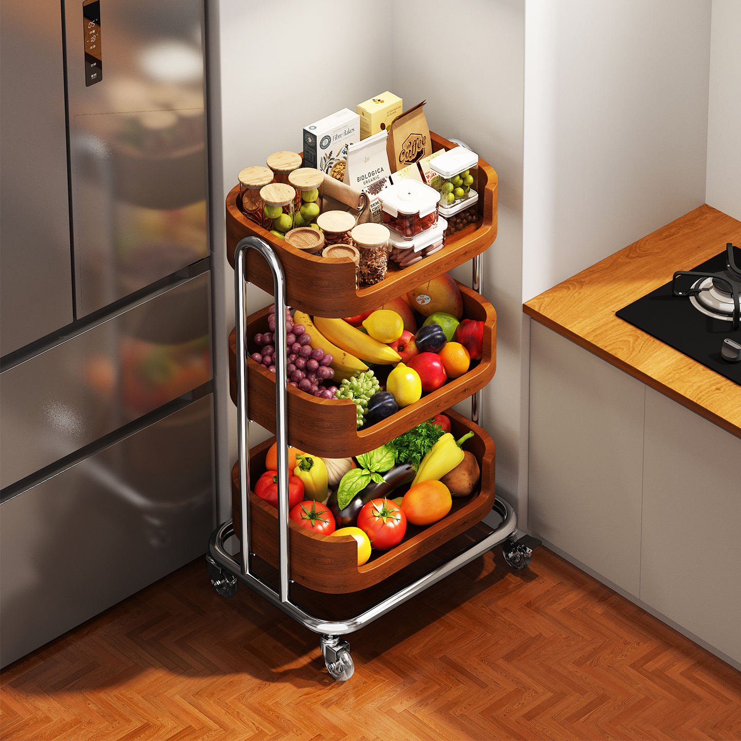 a生厨房新款置物架蔬菜收纳筐