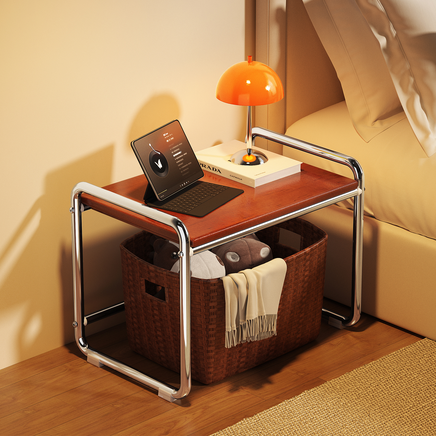 a生床头柜高级感卧室收纳置物架