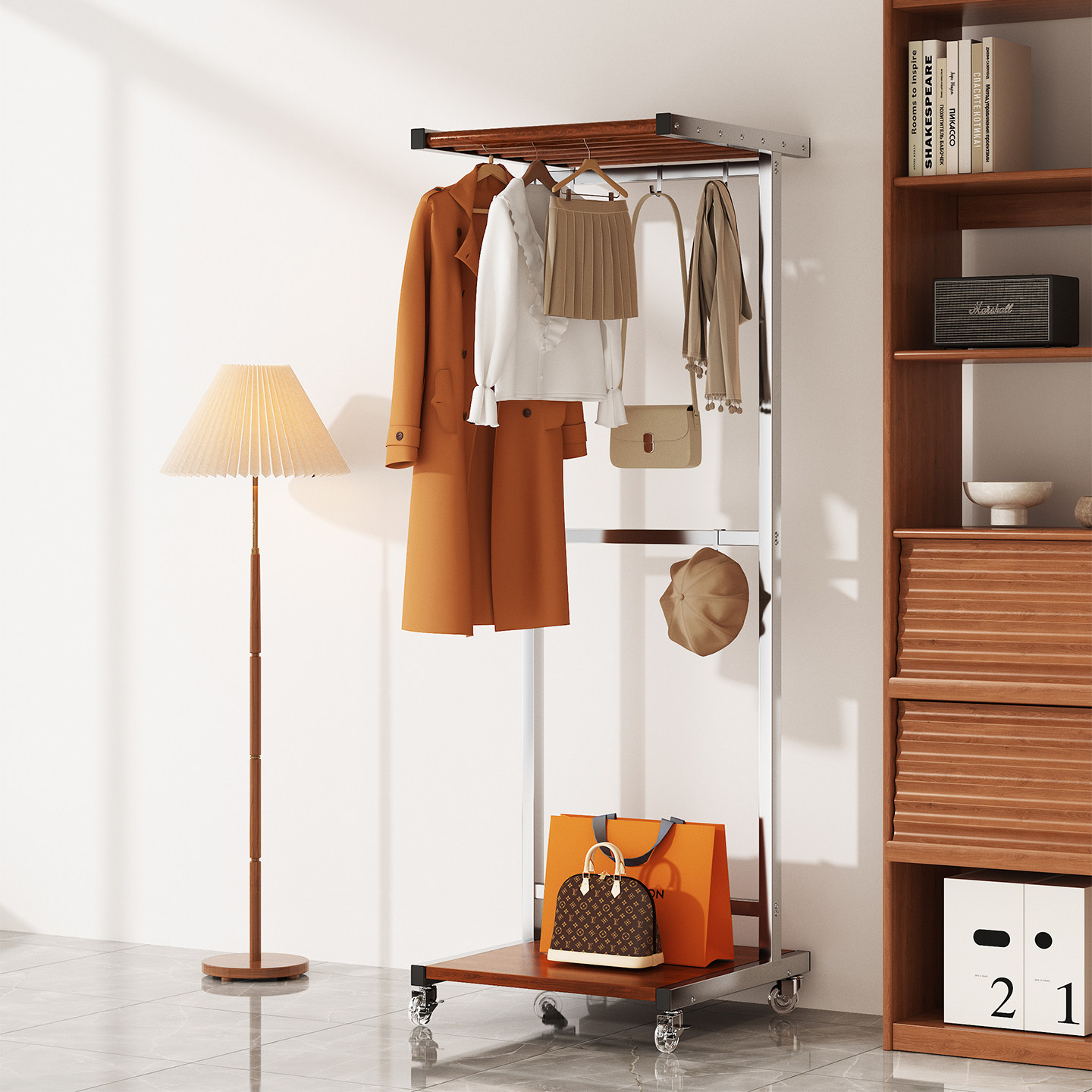 a生卧室挂衣架客厅多功能置物架