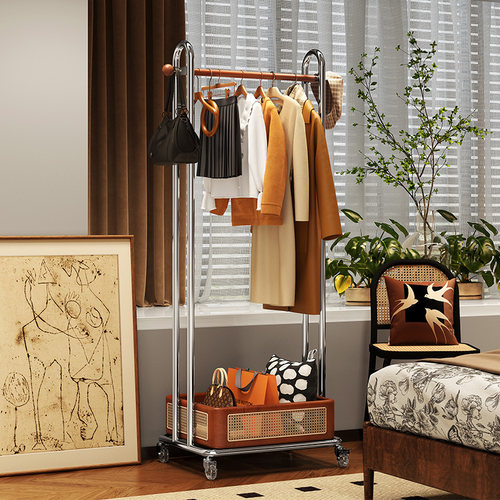 a生中古风衣帽架落地移动挂衣架