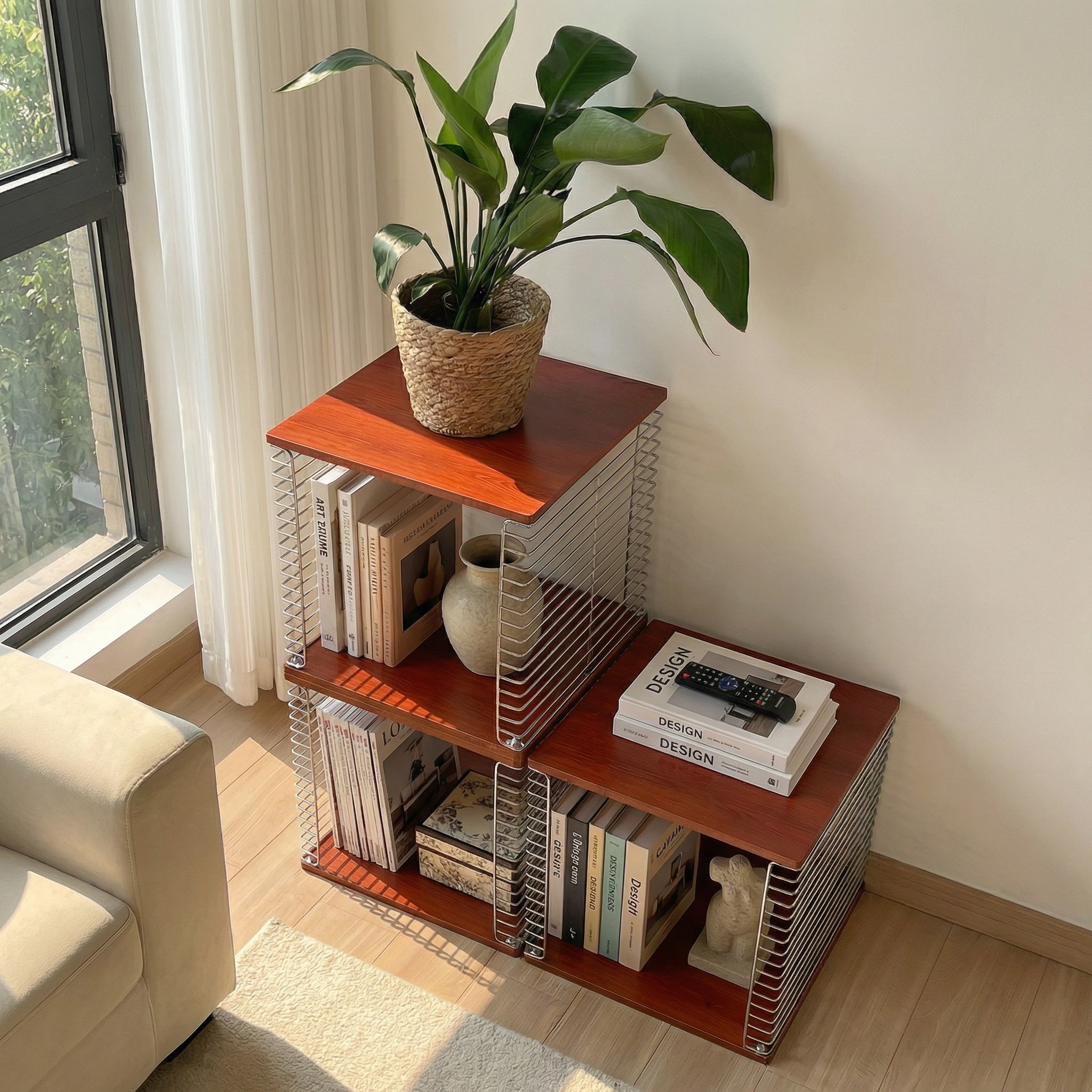 中古客厅不锈钢边几创意组合小茶几沙发边柜边桌简约多功能置物架,住宅家具,角几/边几,淘宝优惠券,粉丝福利购,淘宝优惠卷