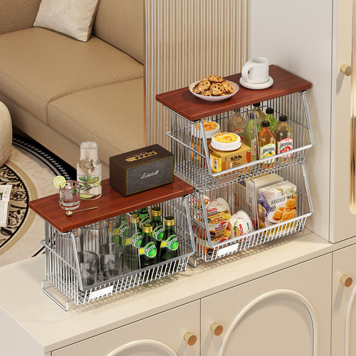 a生零食收纳筐台面水杯置物架子