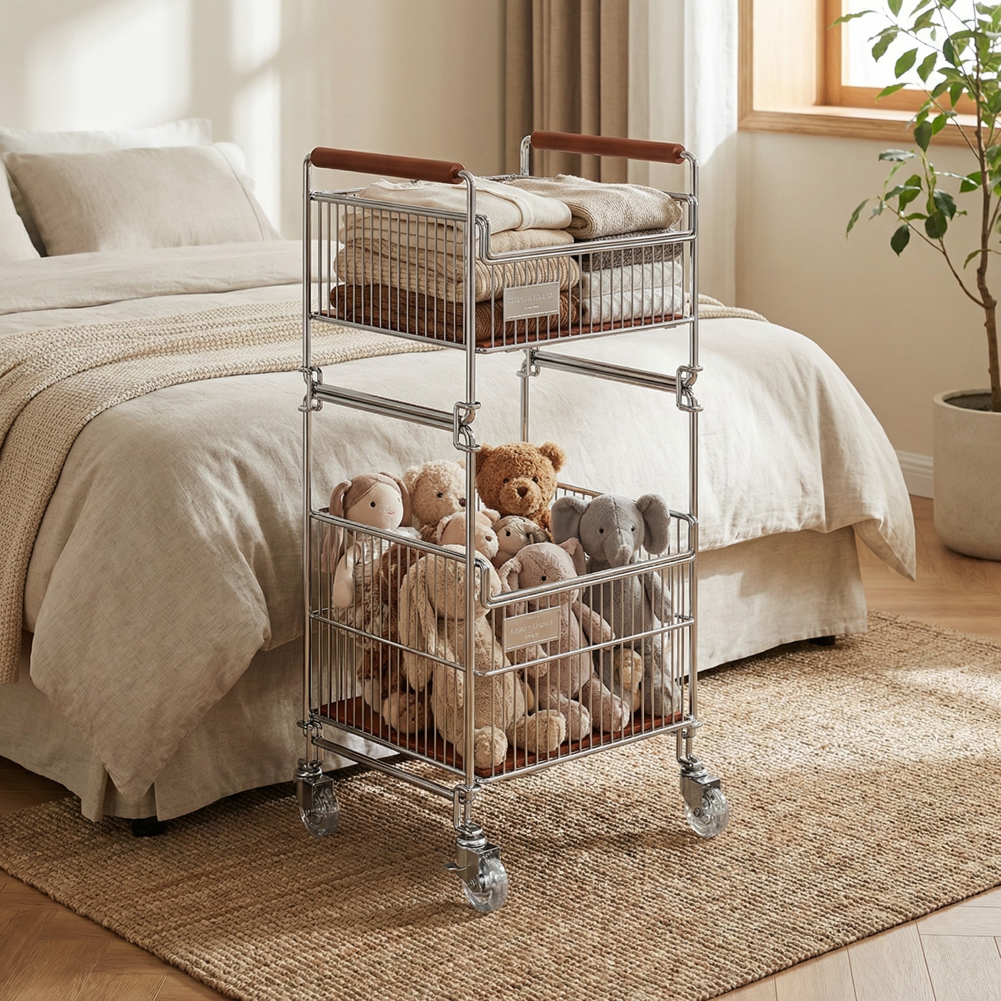 脏衣篓脏衣服收纳筐高级感落地带轮脏衣篮家用卧室儿童玩具收纳架,收纳整理,脏衣桶,淘宝优惠券,粉丝福利购,淘宝优惠卷