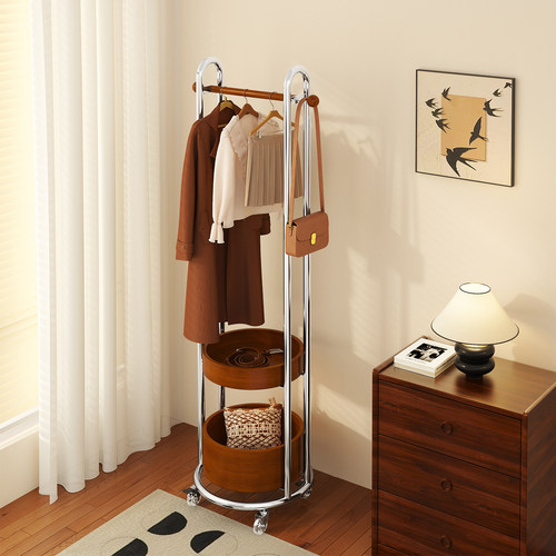 a生中古转角衣帽架卧室移动衣架