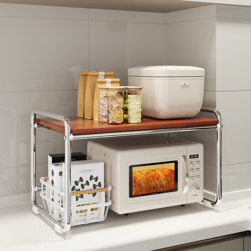 a生实木中古微波炉置物架