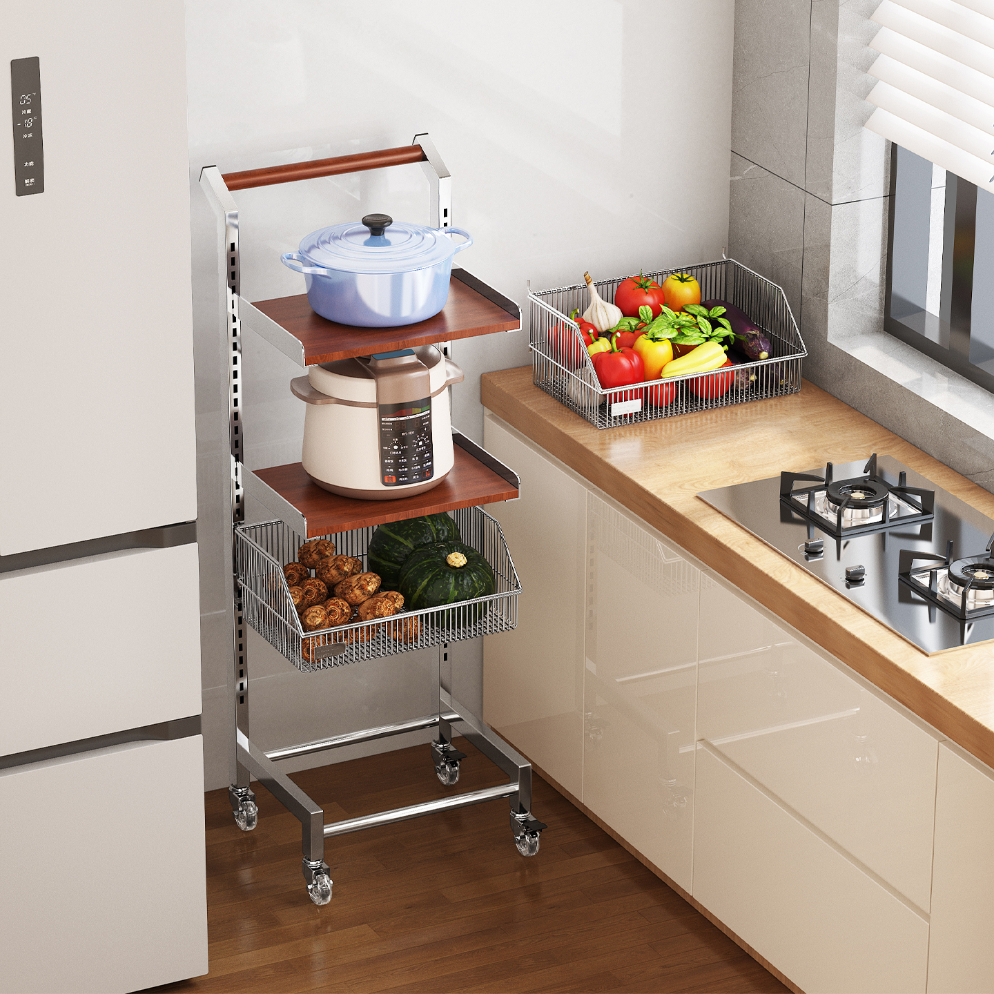 a生厨房果蔬置物架多层收纳架子