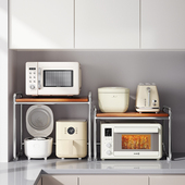 中古厨房置物架台面微波炉烤箱加高收纳层架子多功能电饭锅分层支