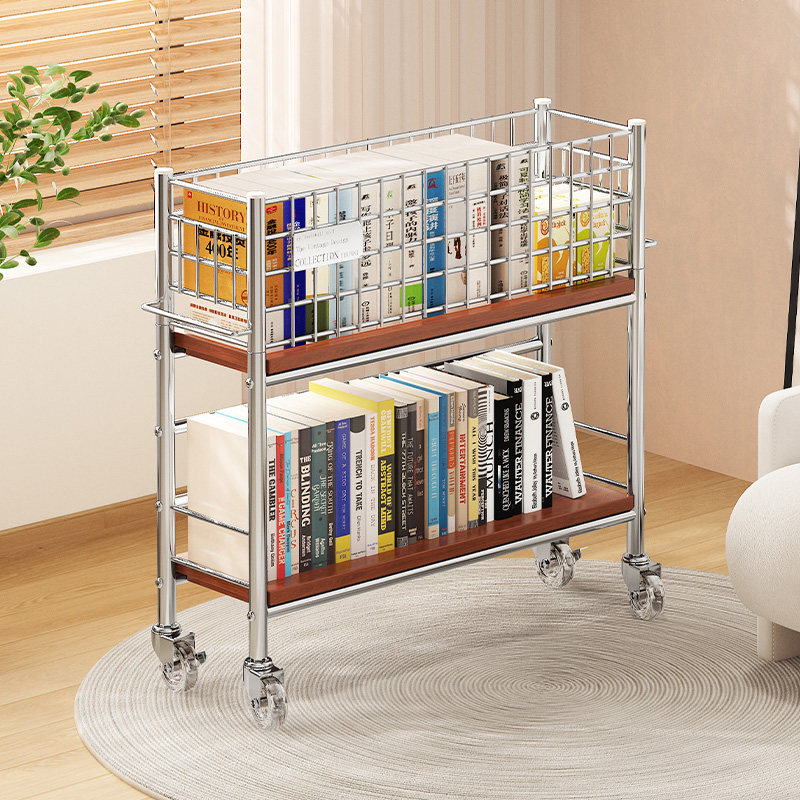 书本置物架多层家用书架放书包零食收纳架子可移动厨房客厅小推车,住宅家具,书架,淘宝优惠券,粉丝福利购,淘宝优惠卷
