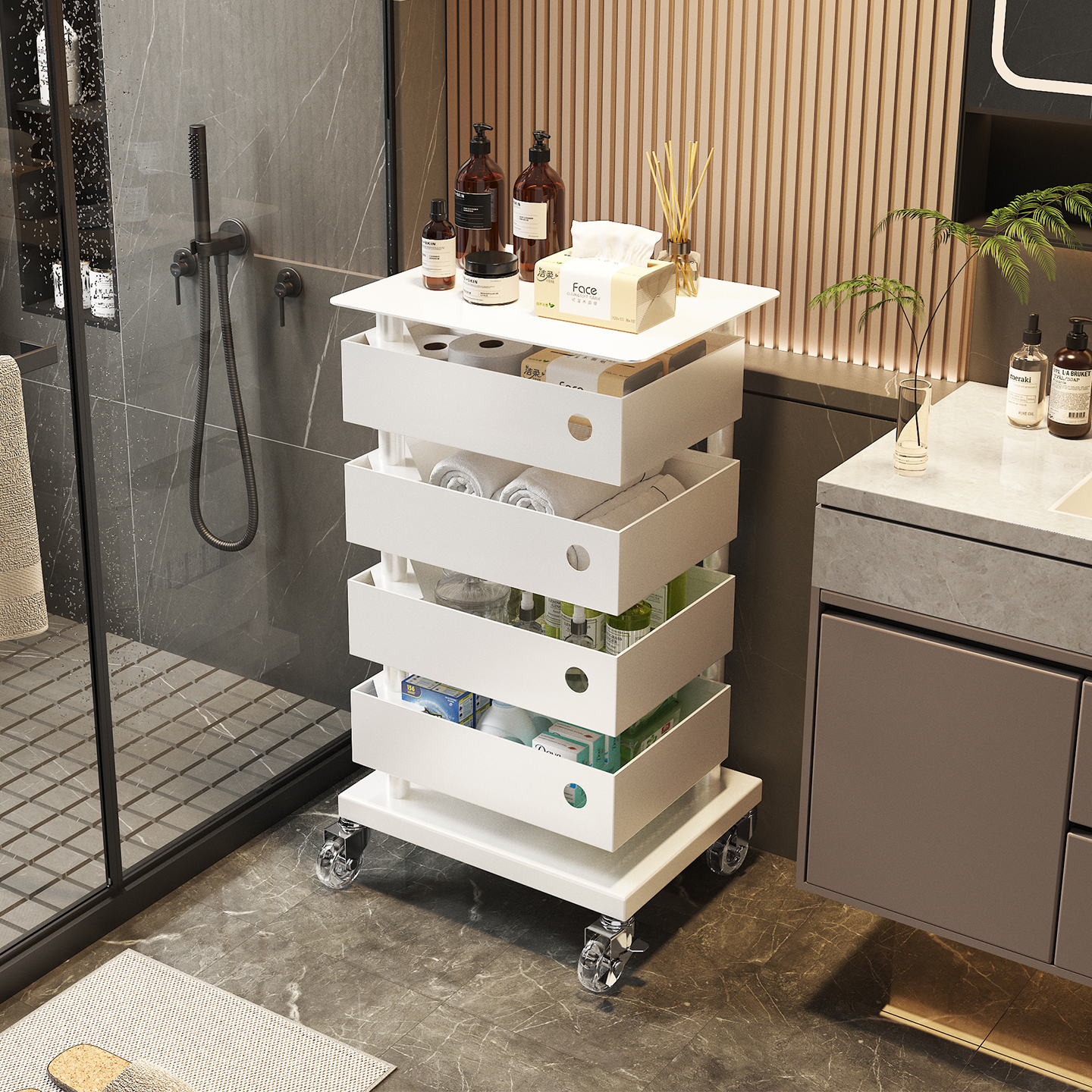 a生浴室多功能一体置物架卫生间