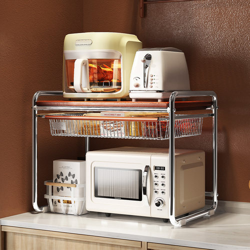 a生实木中古微波炉置物架