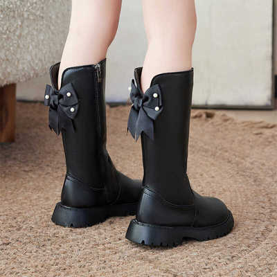 女童冬季新款公主走秀皮靴