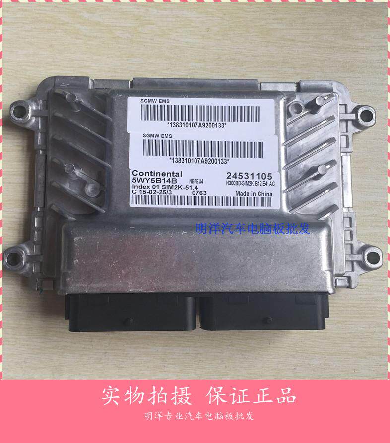 厂家实拍五菱之光/荣光汽车发动机电脑板/ECU 5WY5B14B/24531105