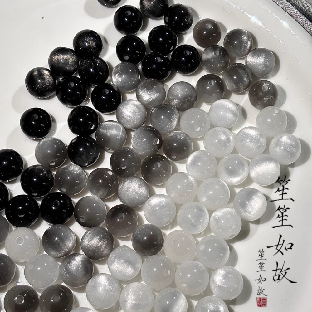 仿猫眼石树脂圆珠散珠