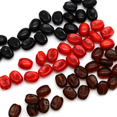 中国风复古玻璃琉璃咖啡豆串珠