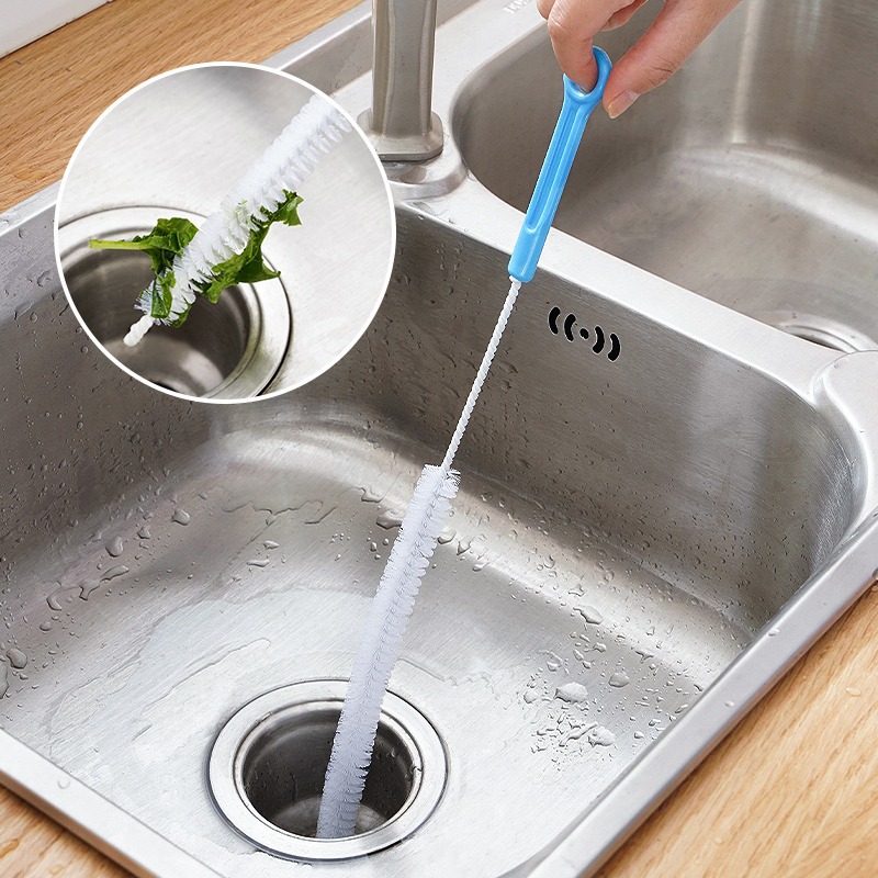 可弯曲管道疏通器下水道毛发清理器洗脸盆水池清洁刷通水管工具