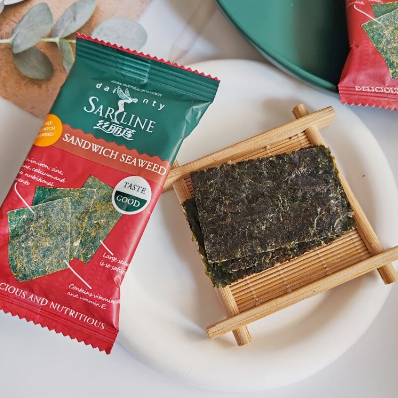 丝丽莲夹心海苔巴旦木500g芝麻海苔脆健康儿童孕妇即食零食散装
