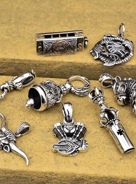 孤品男女复古朋克925纯银铃铛