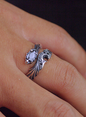 进口男女925纯银镶钻流星戒指