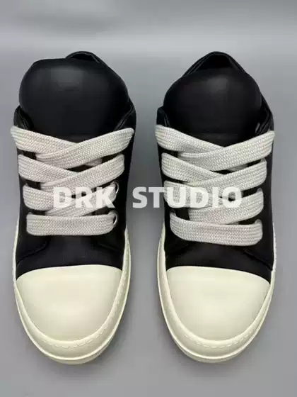 23 New Style Thick-Soled Loafers with Thick Shoelaces, Low-Top Fashion Sponge Thick-Soled Height-Increasing Sheepskin Trendy Men's Shoes