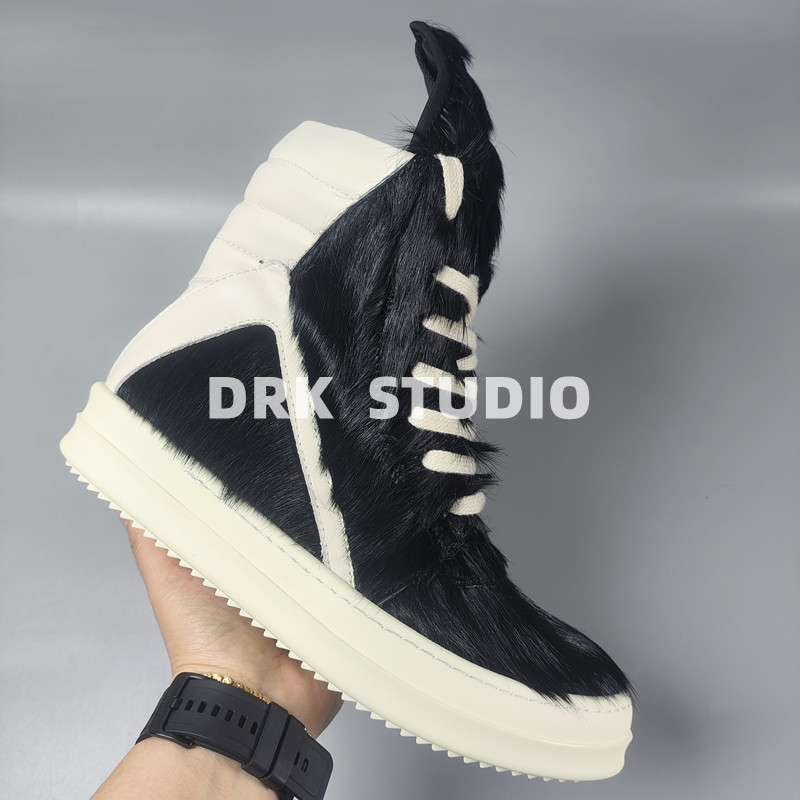 thumbnail for D's LAOSHU 23Fw Main Line New Horse Hair Inverted Triangle High-Top Shoes Horse Hair Shoes for Men and Women Same Style Couple Shoes