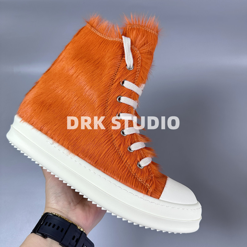 Orange High Top Horse Hair