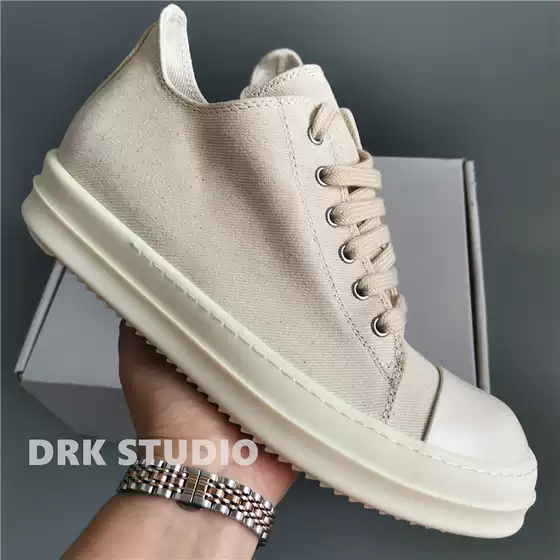 19Ss Sub-Line Low-Top Shoes New Style Raw Fabric Apricot Color Summer Model Unisex Tpu Thick-Soled Couple Shoes