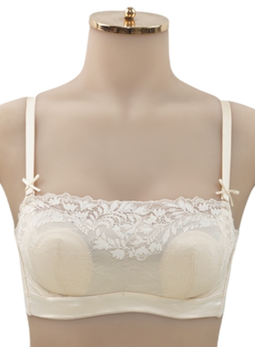 奥丽侬文胸超薄水晶杯兔耳朵B杯抹胸防走光隐形金妆内衣OGW2282