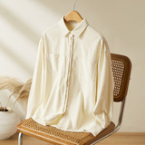 可风各长袖灯芯绒衬衫57085P89K142.4气质洋气百搭双门襟上衣，女装衬衫，可风各