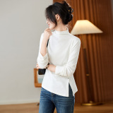 可风各T恤59045P68K108.8不规则下摆设计感T恤女，女装T恤，可风各