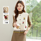 可风各马甲59054P105K168立体刺绣设计感马甲，女装马甲，可风各