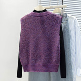 可风各针织马甲510024P49K78.4蝴蝶领亮闪闪马甲女韩版2，女装马甲，可风各