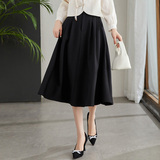 厂家直销高腰显瘦半身裙2025新款气质中长裙子通勤百搭A字裙伞裙，女装半身裙，可风各