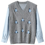 可风各套装510033P155K248假两件针织衫毛呢半身裙两件套，女装套装/套裙，可风各