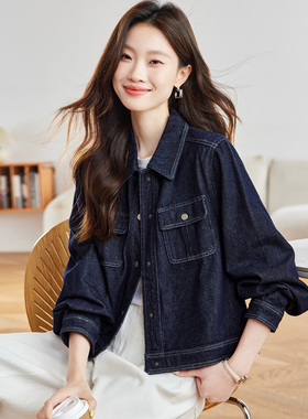 可风各牛仔外套58012P108K172.8韩系短款水洗牛仔外套衬衣