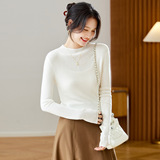 可风各打底衫510023P61K97.6极简风羊毛打底衫女，女装T恤，可风各