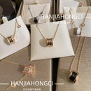 HANJIAHONGCI18K金不掉色弹簧项链女 小蛮腰简约网红锁骨链送女友