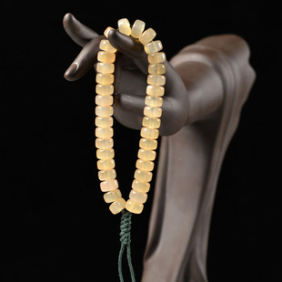 爆款 西藏玉化小冰花羊角佛珠手串药片直切108颗手链手持养生男女