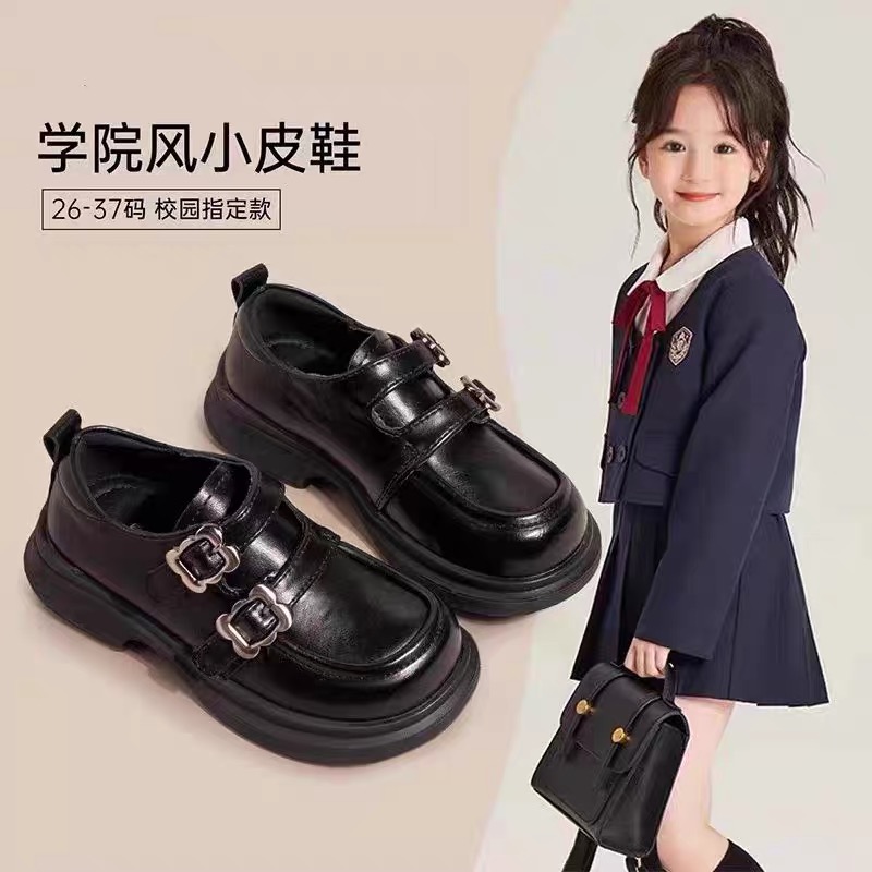 真皮女童单鞋演出公主乐福小皮鞋