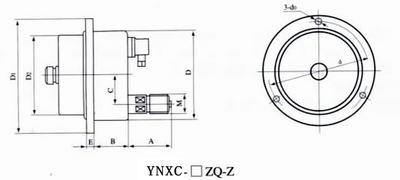 YNXC-100磁助式耐震/抗震电接点压力表  径向安装 螺纹20*1.5