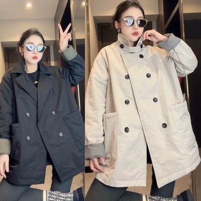 欧货中长款夹棉外套女2026春季