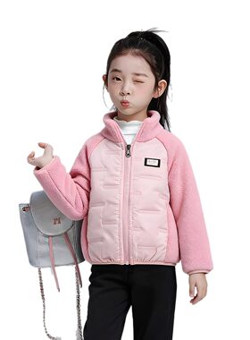 儿童棉服秋冬季男女童校服加绒棉袄加厚立领外套内胆保暖童装