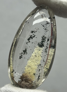 天然水晶包裹体绿幽灵水滴吊坠多彩幽灵时尚百搭水晶饰品一物一图